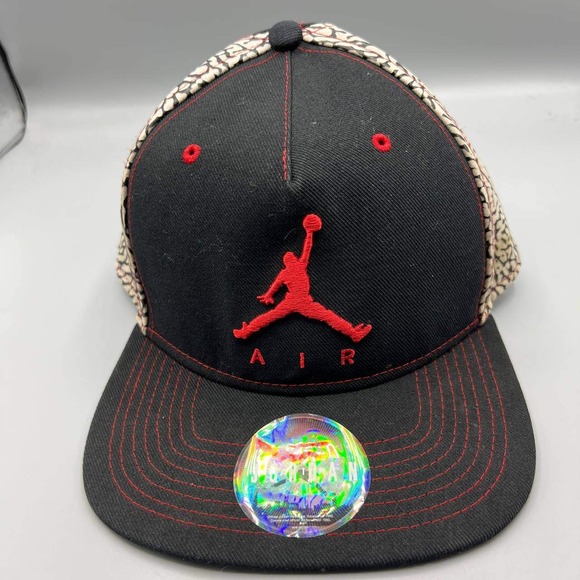 Air Jordan Hat Men Black Cement Elephant Embroidered Jumpman Snap Back Cap